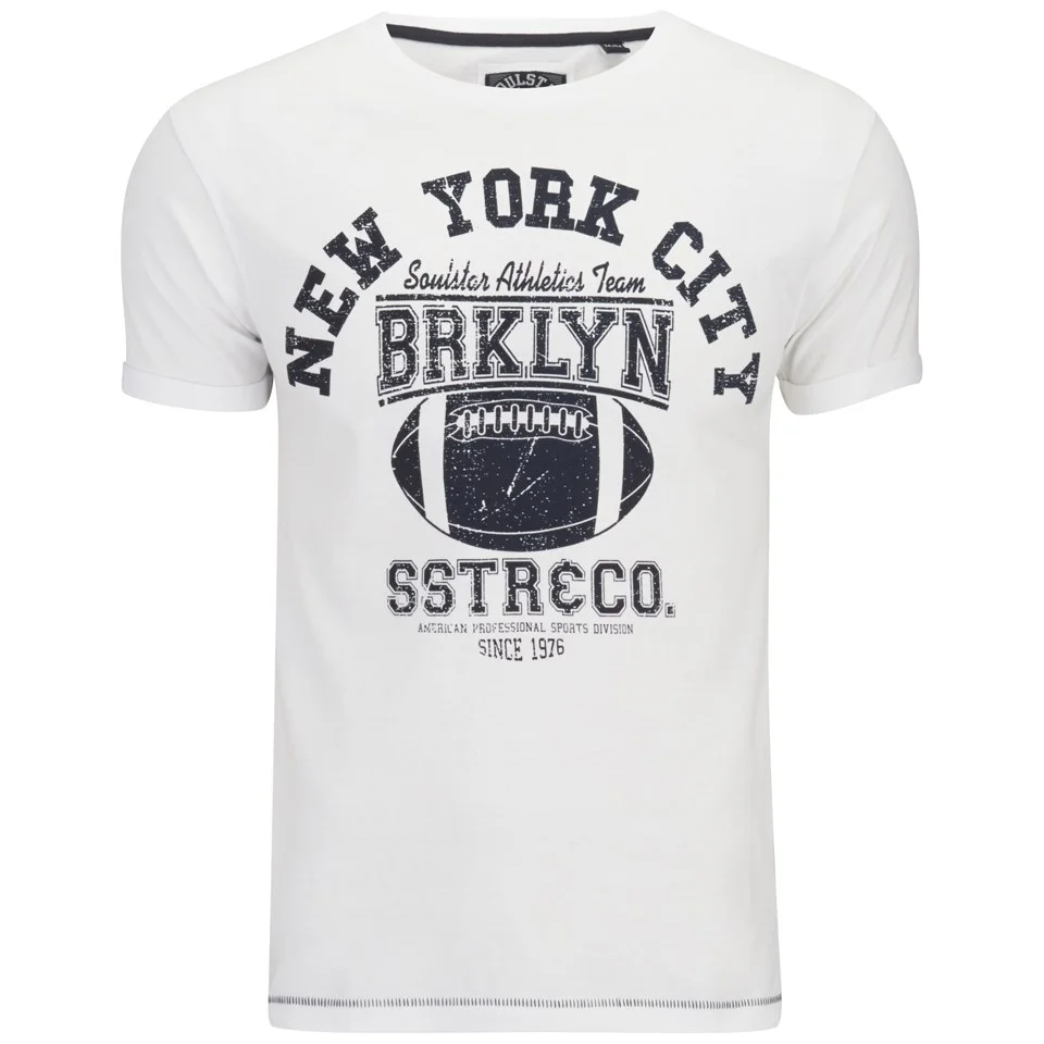 Soul Star Men's MT Strong Printed T-Shirt - White - S - Wit Afbeelding 1