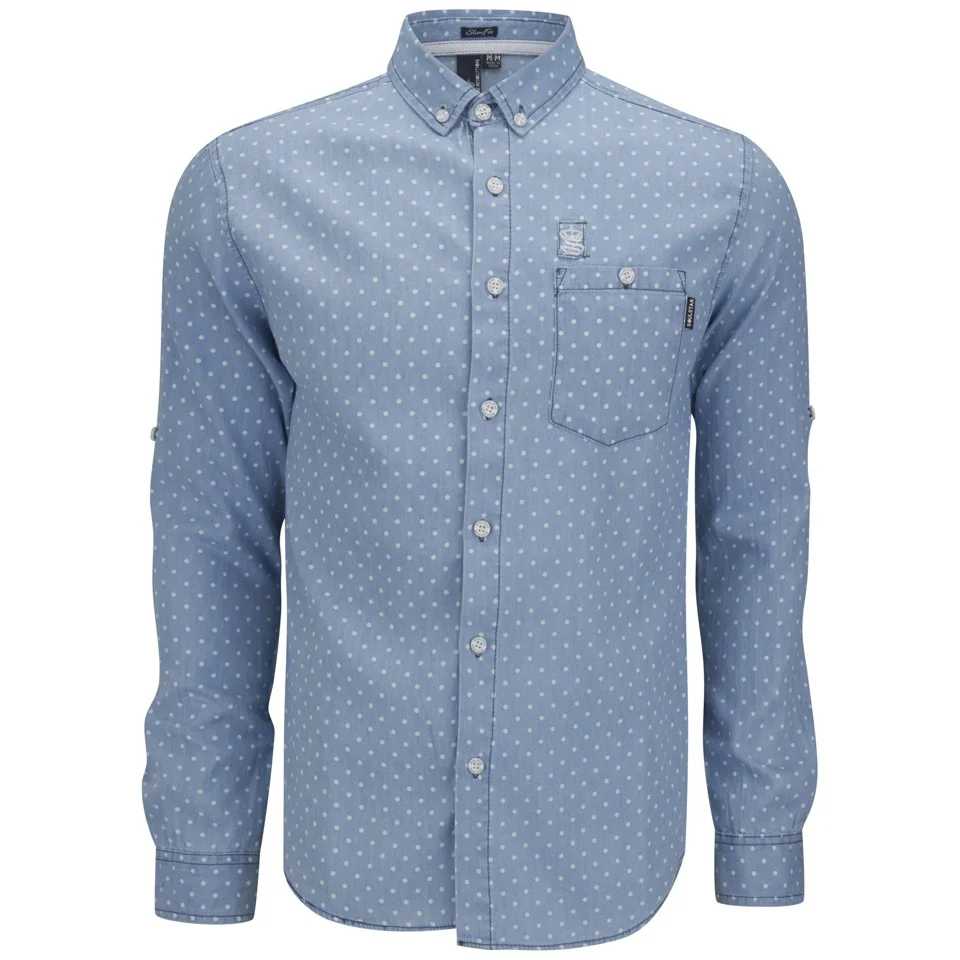 Soul Star Men's MS Dots Shirt - Blue - S - Blauw Afbeelding 1