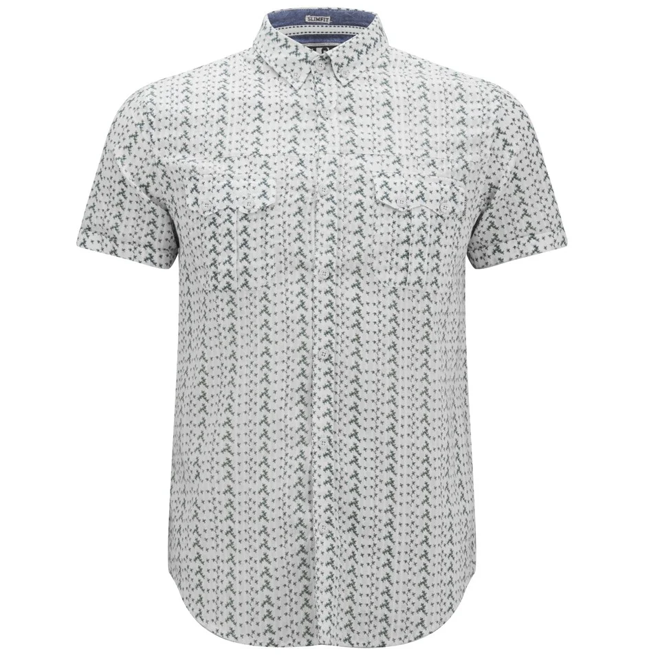 Soul Star Men's Ms Marcy Printed Shirt - White - S - Wit Afbeelding 1