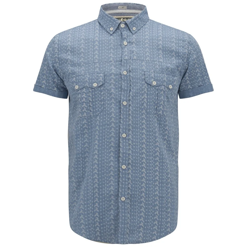 Soul Star Men's Ms Marcy Printed Shirt - Mid Blue - S - Blauw Afbeelding 1