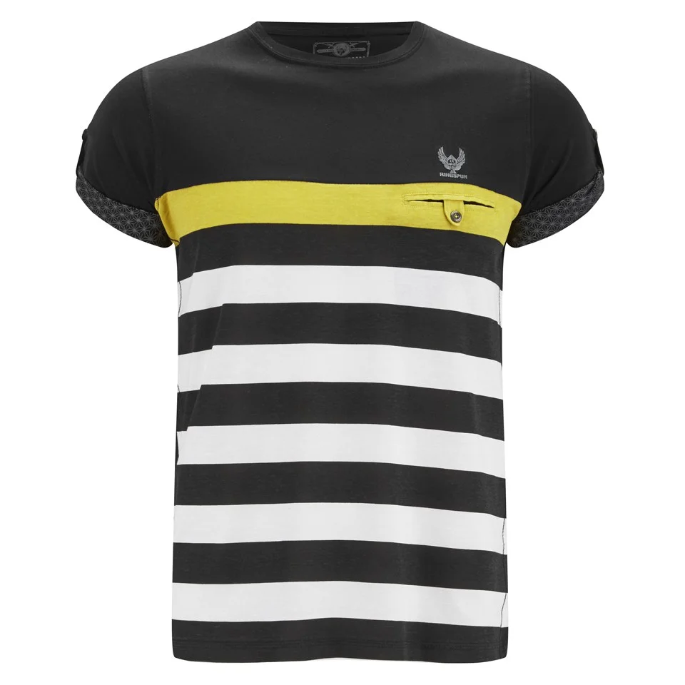 Ringspun Men's Finkle Stripe T-Shirt - Black - S - Zwart Afbeelding 1