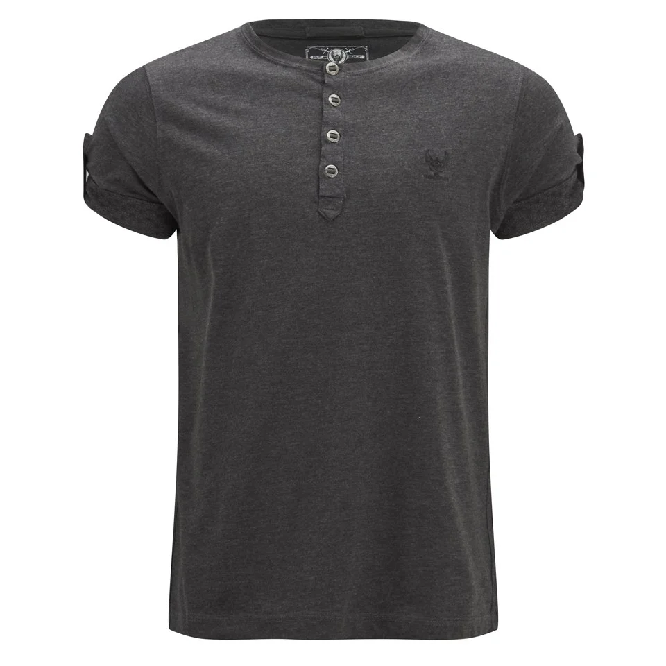 Ringspun Men's Pops Pin Sleeve T-Shirt - Black - S - Zwart Afbeelding 1