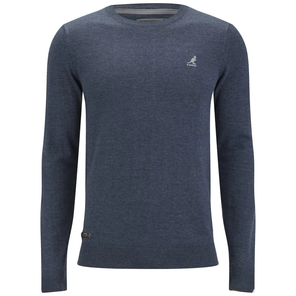 Kangol Men's Drem Knitted Jumper - Airforce Melange - S - Blauw Afbeelding 1