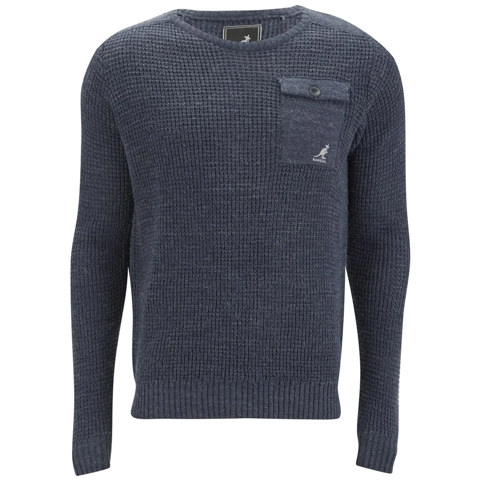 Kangol Men's Tenby Knitted Jumper - Airforce - S - Blauw Afbeelding 1