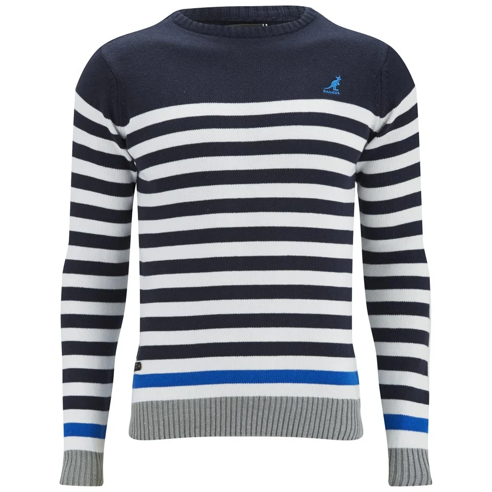 Kangol Men's Cranfield Knitted Jumper - Navy - S - Navy blauw Afbeelding 1
