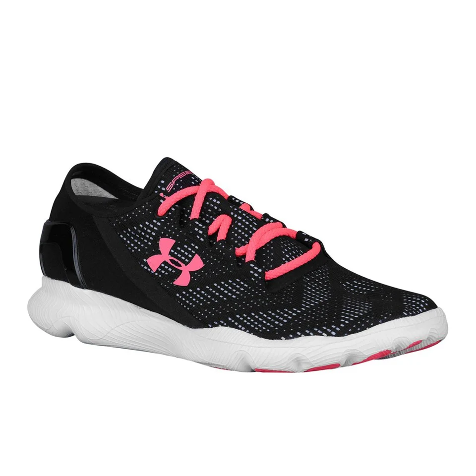 Under Armour Women's SpeedForm Apollo Vent Running Shoes - Black/White/Pink Shock - UK 4 - Black/White/Pink Afbeelding 1