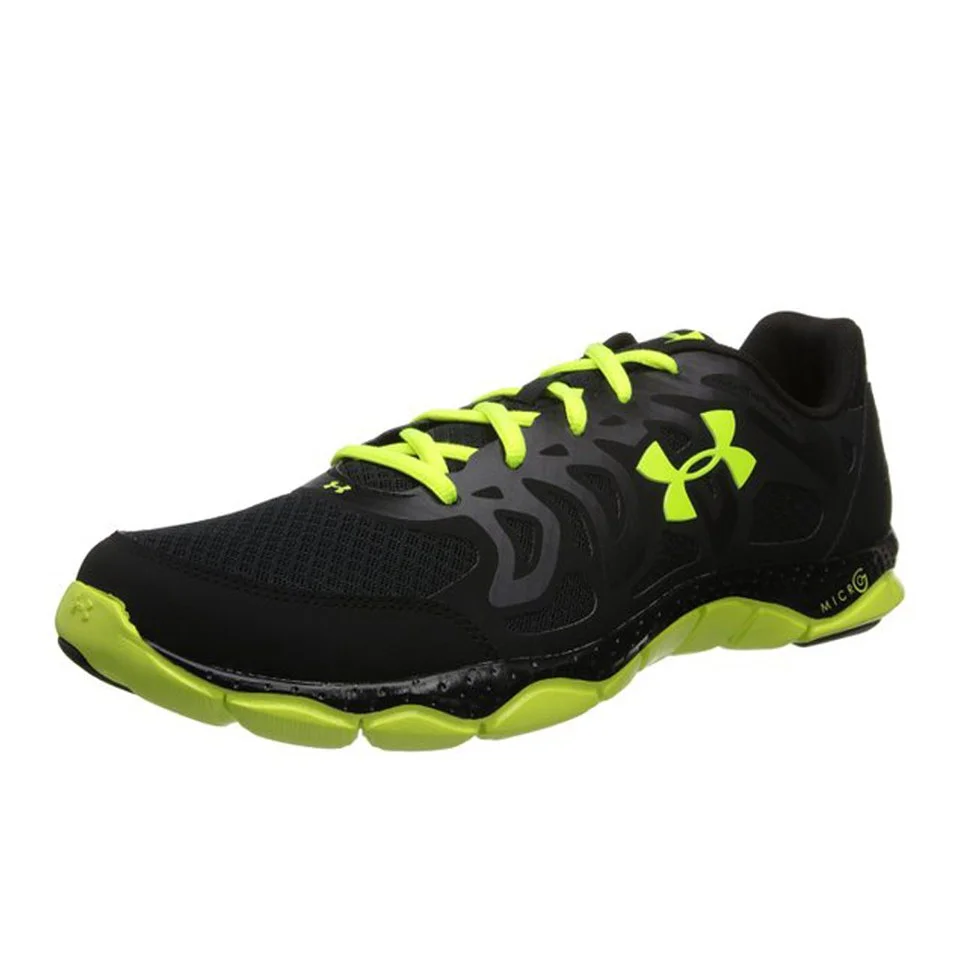Under Armour Men's Micro G Strive V Training Shoes - Black/High-Vis Yellow - UK 6 - Black/Yellow Afbeelding 1