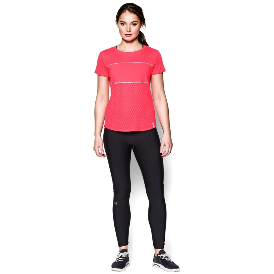 Under Armour Women's Fly Fast Mesh Short Sleeve Running T-Shirt - Pink Shock/Reflective - XS - Roze Afbeelding 1