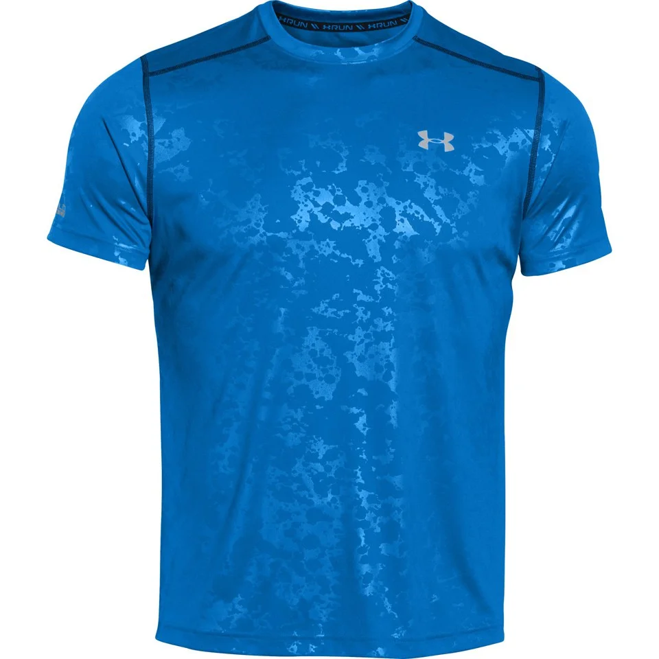 Under Armour Men's Coldblack Short Sleeve Running T-Shirt - Blue Jet/Reflective - S - Blauw Afbeelding 1