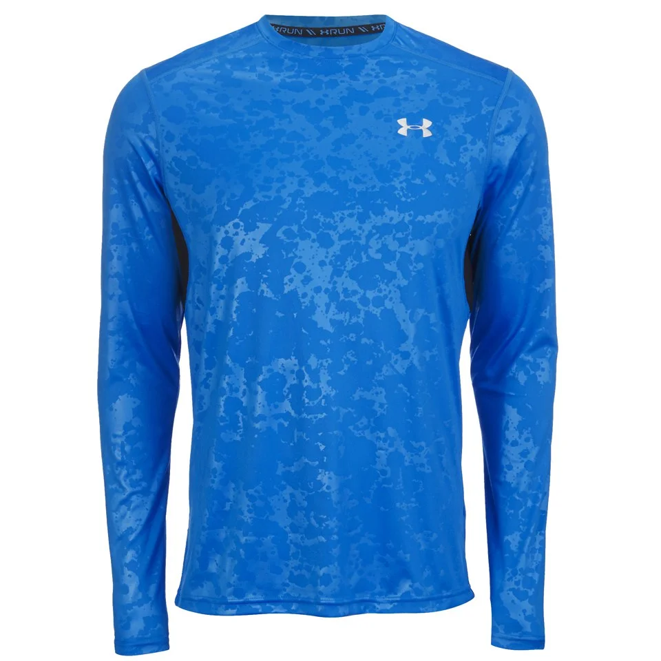 Under Armour Men's Ua Coldblack Long Sleeve Running T-Shirt - Blue Jet/Black/Reflective - S - Blauw/Zwart Afbeelding 1