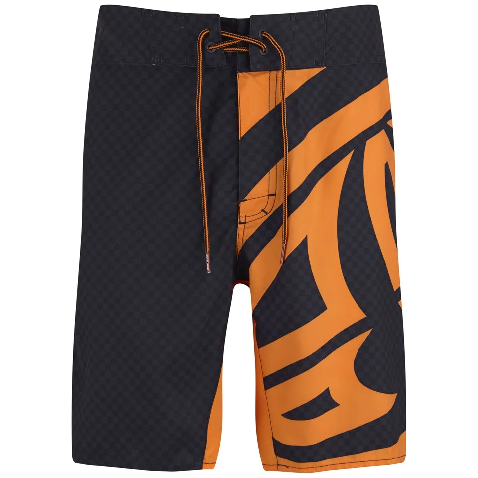 Animal Mens 20 Inch Blawa Fixed Waist Board Shorts - Blue - W28 - Zwart Afbeelding 1