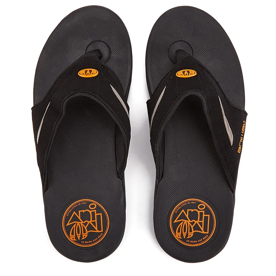 Animal Men's Fader Premium Flip Flops - Black - UK 7 - Zwart Afbeelding 1