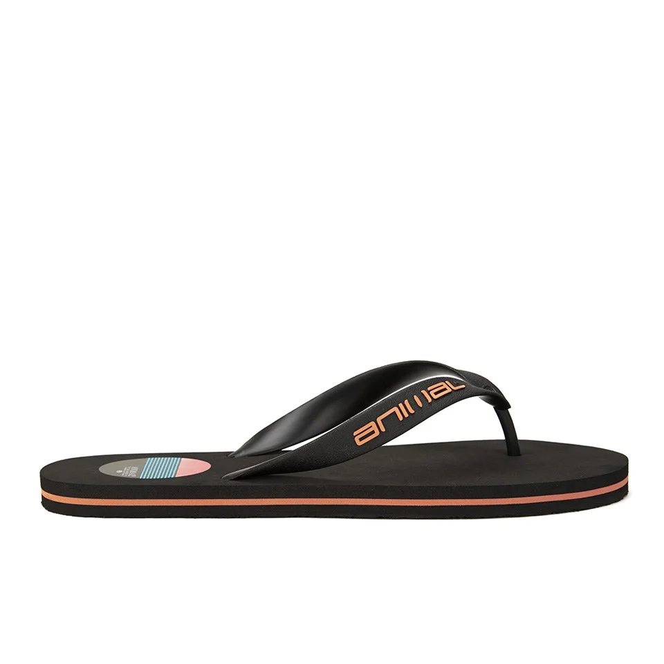 Animal Men's Costaz Flip Flops - Black - UK 7 - Zwart Afbeelding 1