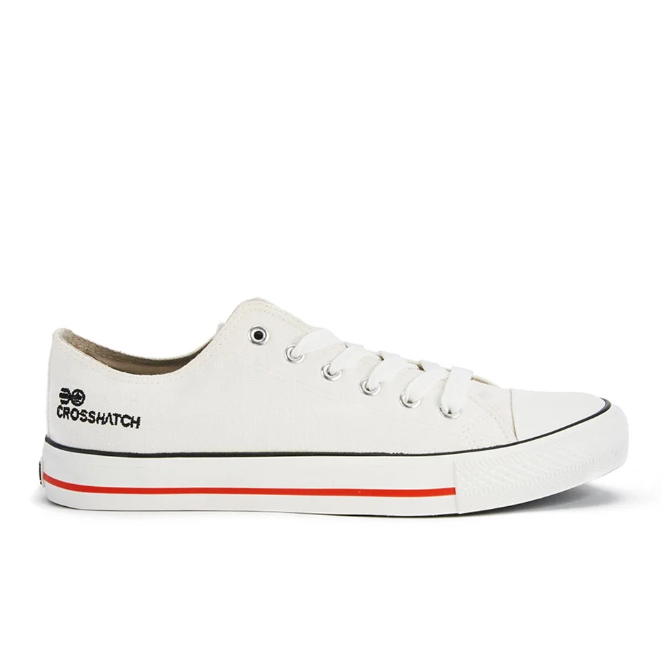 Crosshatch Men's Halfpipe Lace Up Pumps - Off White - UK 7 - Wit Afbeelding 1