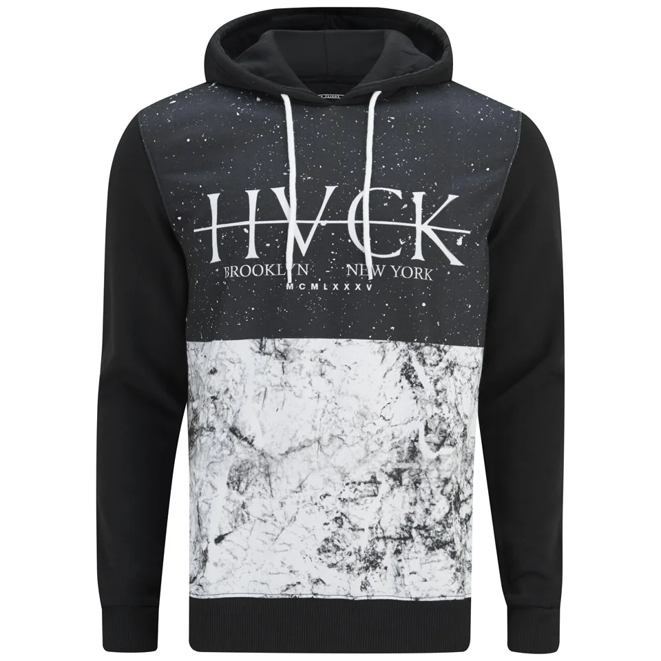 Hack Men's Regel Print Hoody - Black - S - Zwart Afbeelding 1