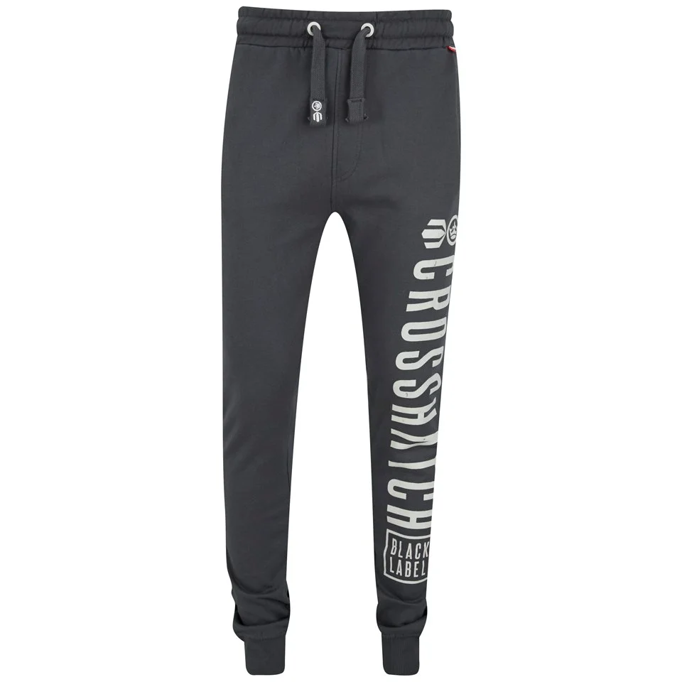 Crosshatch Men's Fitzroy Sweatpants - Forged Iron - S - Zwart Afbeelding 1