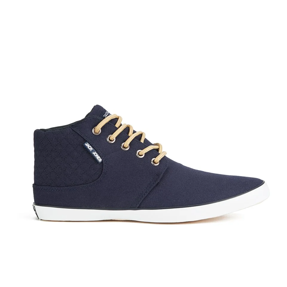 Jack & Jones Men's Vertu Canvas Mid Trainers - Navy - UK 6 - Blauw Afbeelding 1