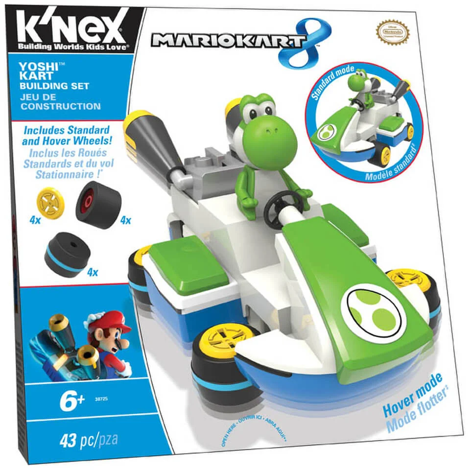 K'NEX Mario Kart: Yoshi Kart Building Set (38725) Afbeelding 1