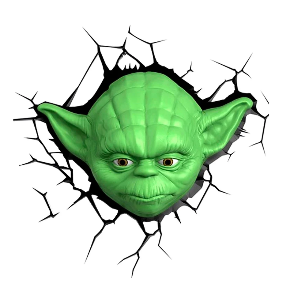 Star Wars Yoda 3D Wall Light Afbeelding 1