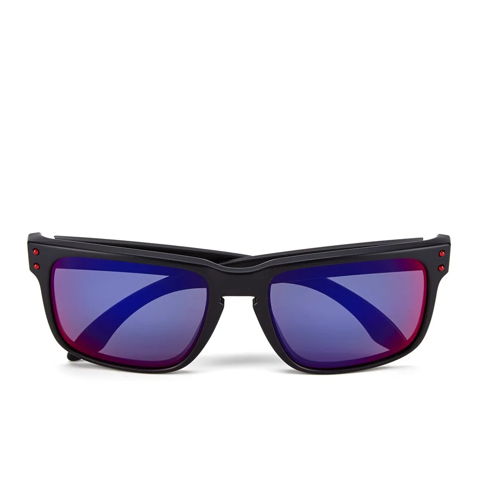 Oakley Men's Holbrook Sunglasses - Matte Black/Red Iridium Afbeelding 1