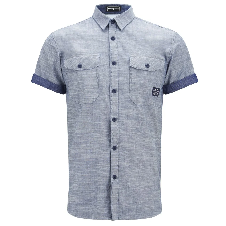 Jack & Jones Men's Short Sleeved Erik Shirt - Light Denim - S - Blauw Afbeelding 1