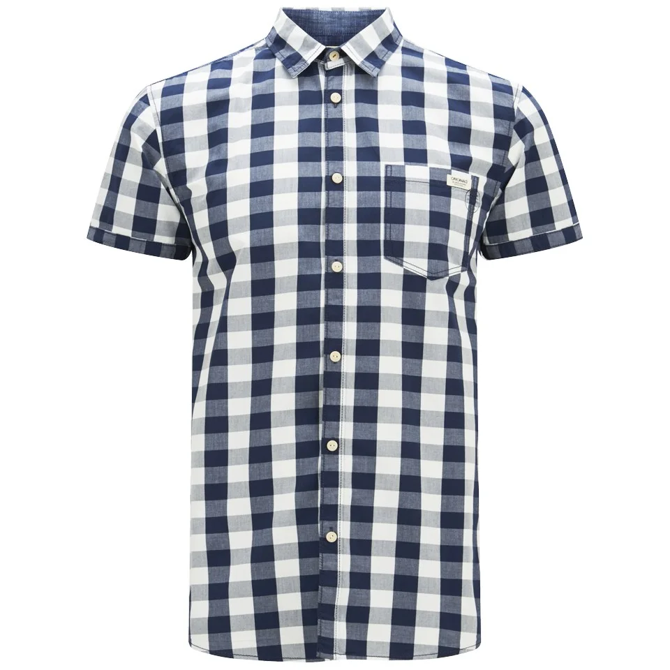 Jack & Jones Originals Men's Short Sleeved East Shirt - Cloud Dancer - S - Wit Afbeelding 1