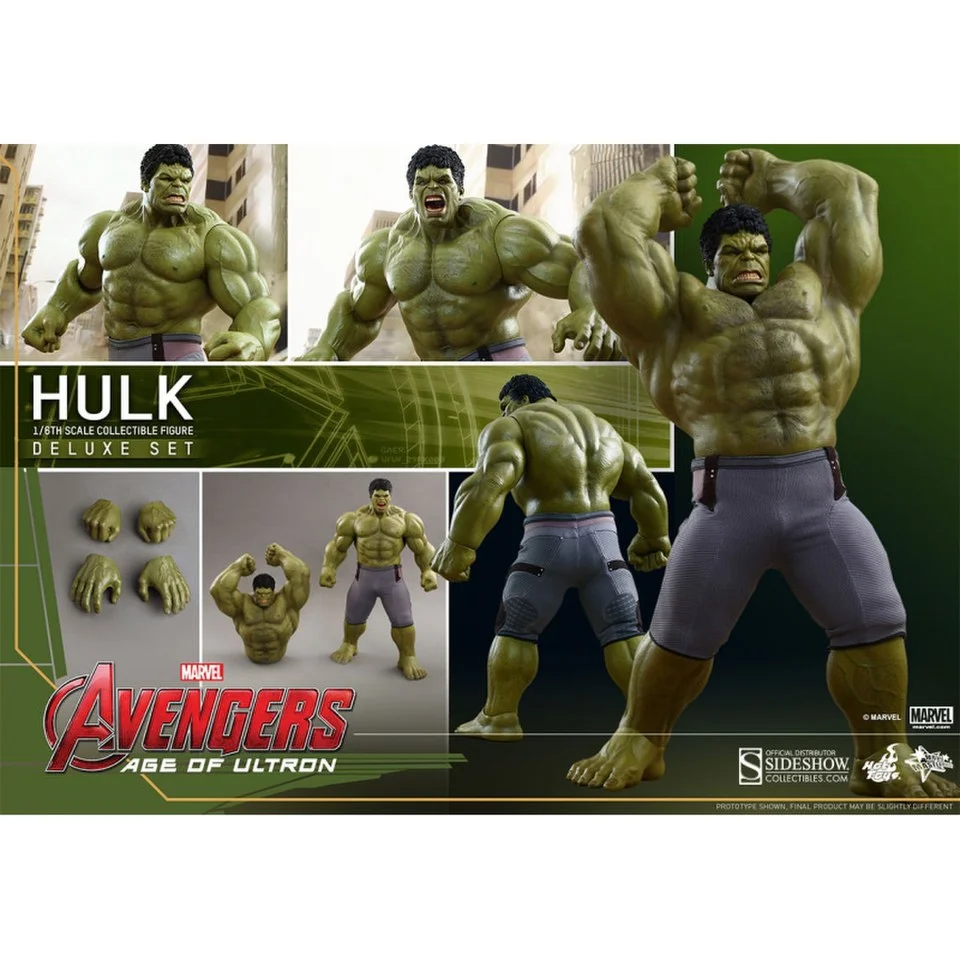 Hot Toys Marvel Avengers Age of Ultron Deluxe Hulk 1:6 Scale Figure Afbeelding 1