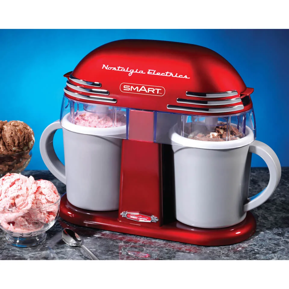 SMART Retro 50’s Style Double Ice Cream Maker Afbeelding 1