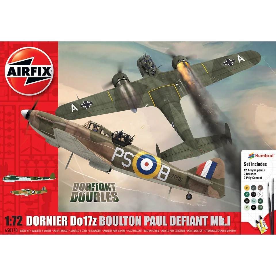 Airfix Dogfight Double Defiant/Dornier Afbeelding 1