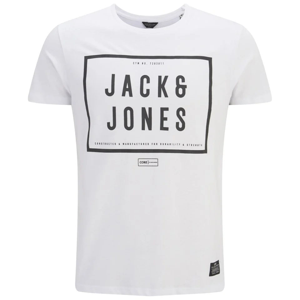 Jack & Jones Men's Core Fresh T-Shirt - White - S - Wit Afbeelding 1