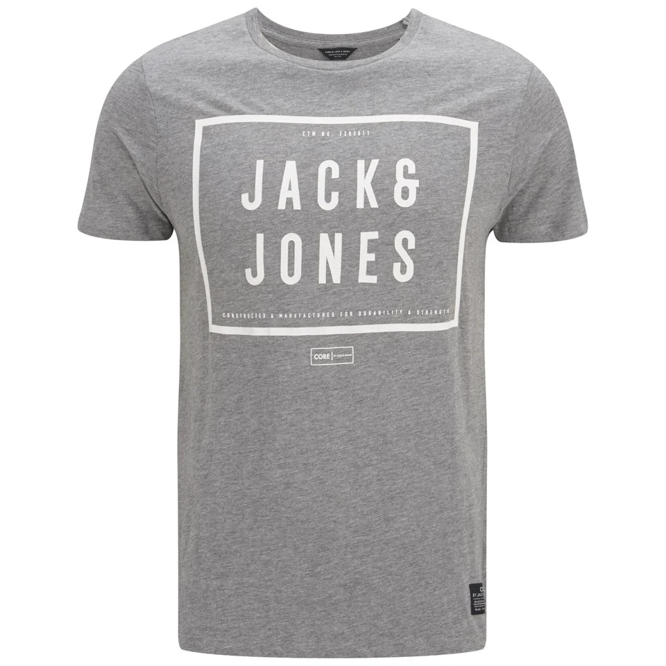 Jack & Jones Men's Core Fresh T-Shirt - Light Grey Melange - S - Grijs Afbeelding 1