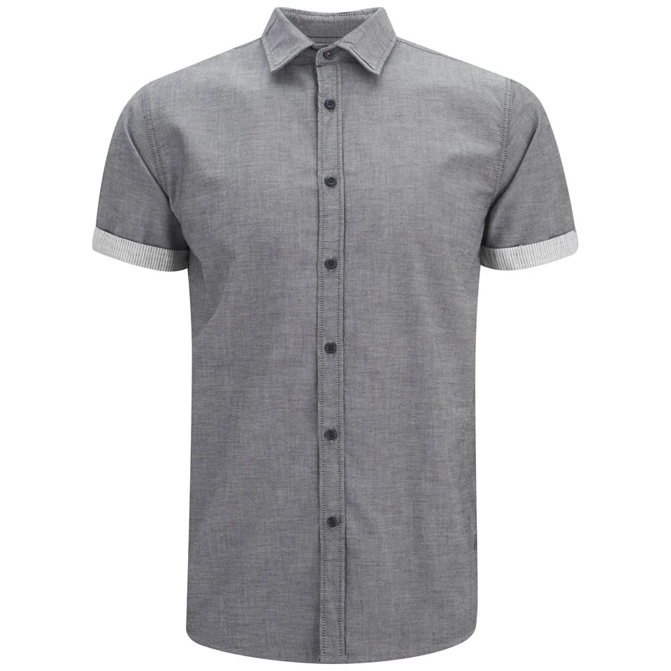 Jack & Jones Men's Originals Box Short Sleeve Shirt - Black Navy - S - Zwart Afbeelding 1