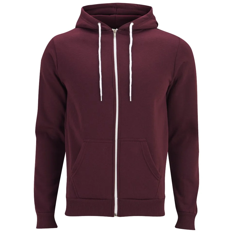 Soul Star Men's MSW Berkley Hoody - Burgundy - S - Burgundy Afbeelding 1