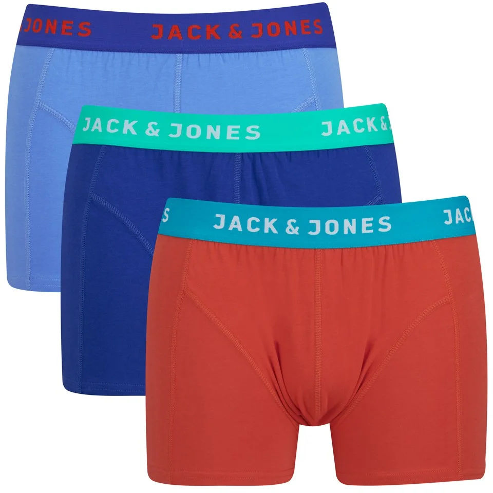 Jack & Jones Men's Simple Regular 3-Pack Boxers - Blue - S - Blauw Afbeelding 1