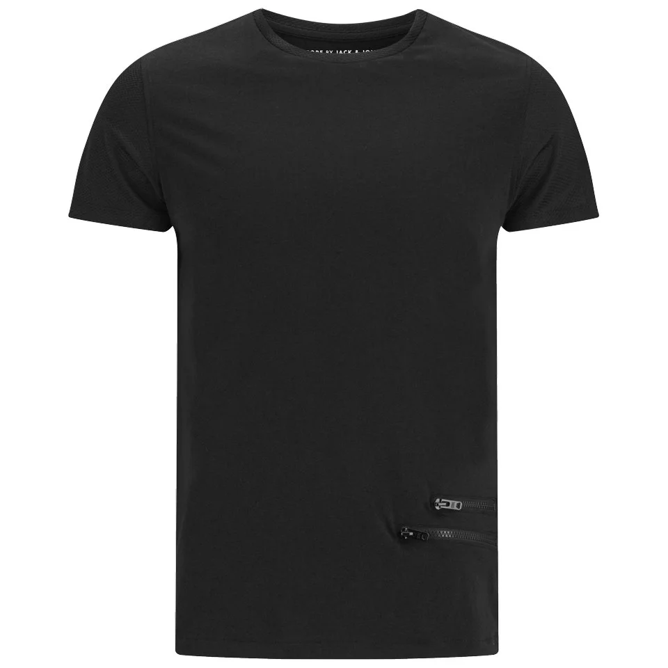 Jack & Jones Men's Core Clip Short Sleeve Crew Neck T-Shirt - Black - S - Zwart Afbeelding 1