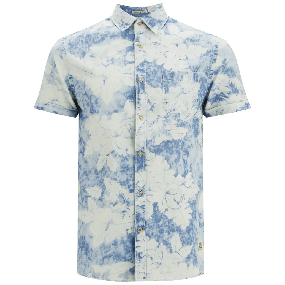 Jack & Jones Men's Originals Loud One Pocket Shirt - Light Blue Denim - S - Blauw Afbeelding 1