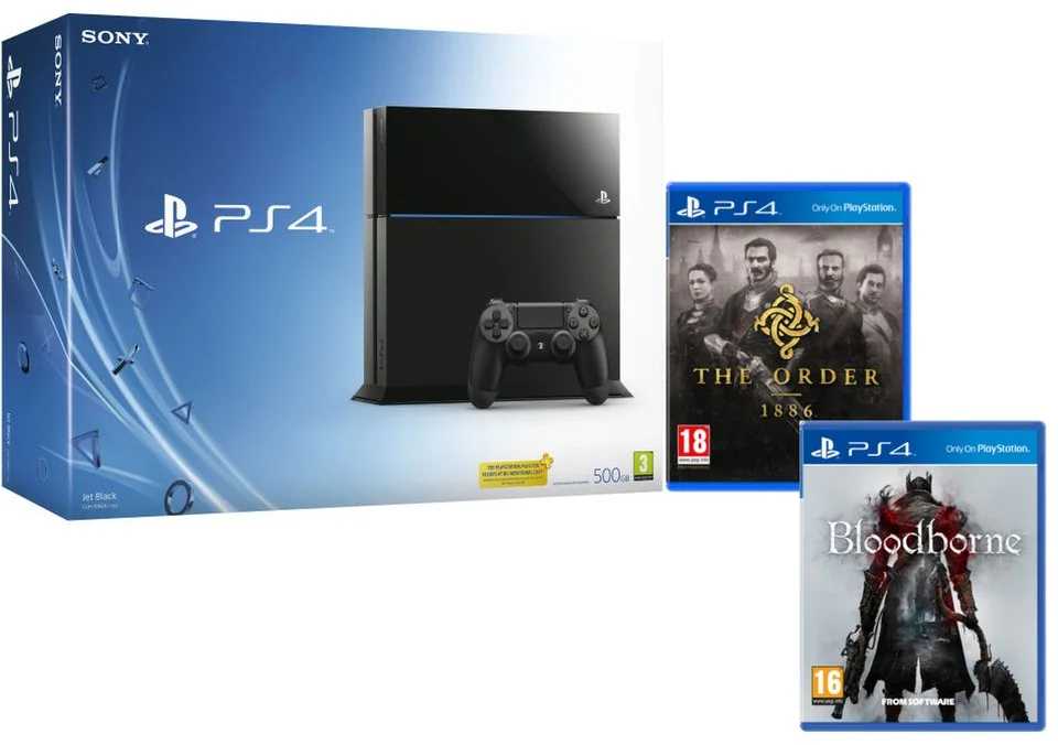 Sony PlayStation 4 500GB Console - Includes Bloodborne + The Order 1886 Afbeelding 1