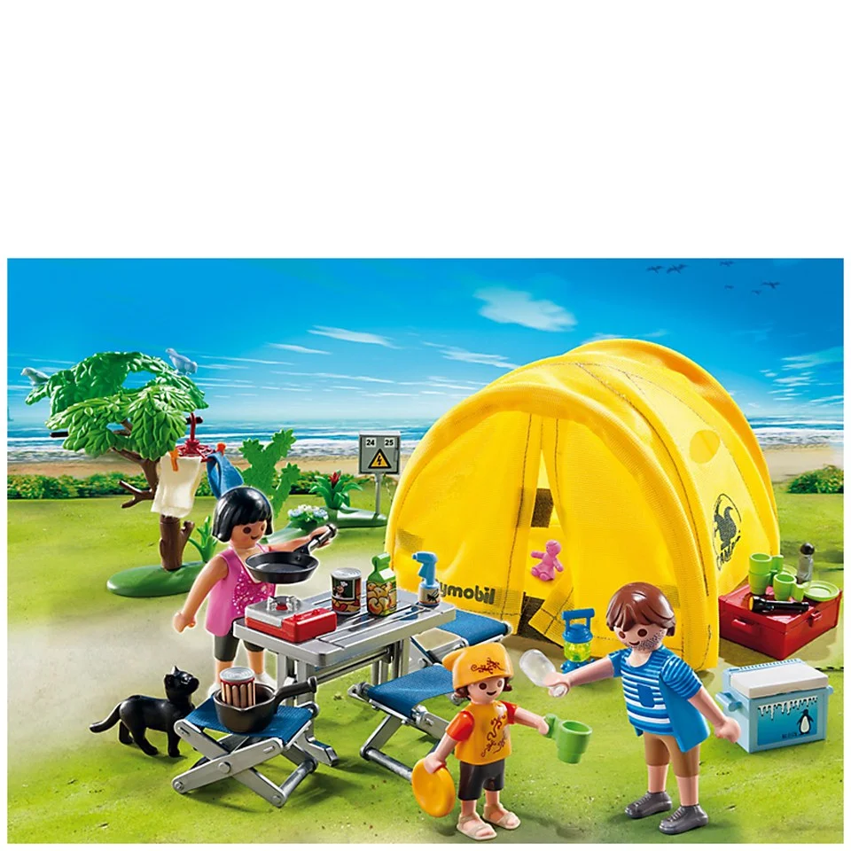 Playmobil Camping Family with Camping Tent (5435) Afbeelding 1