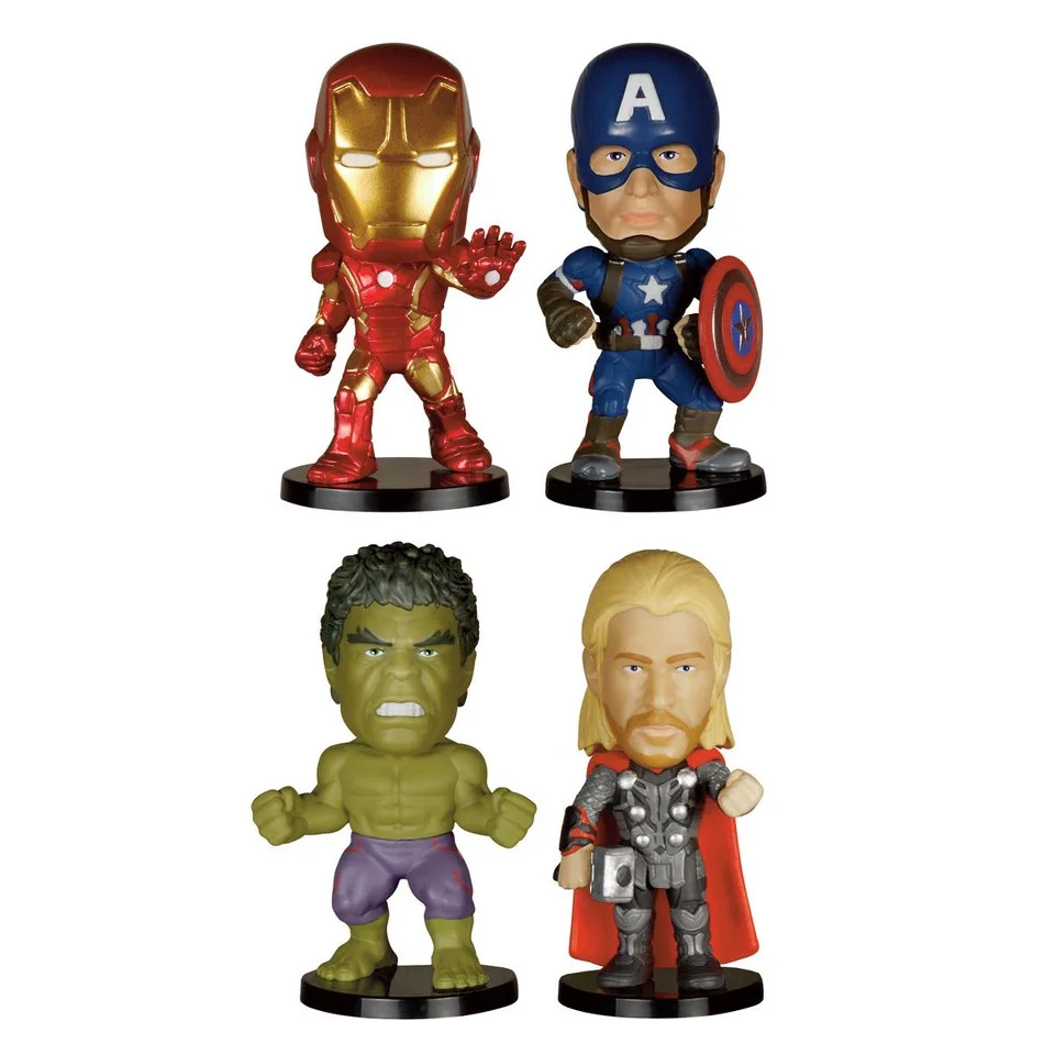 Marvel Avengers Age of Ultron Bobble Head Action Figure Set Afbeelding 1