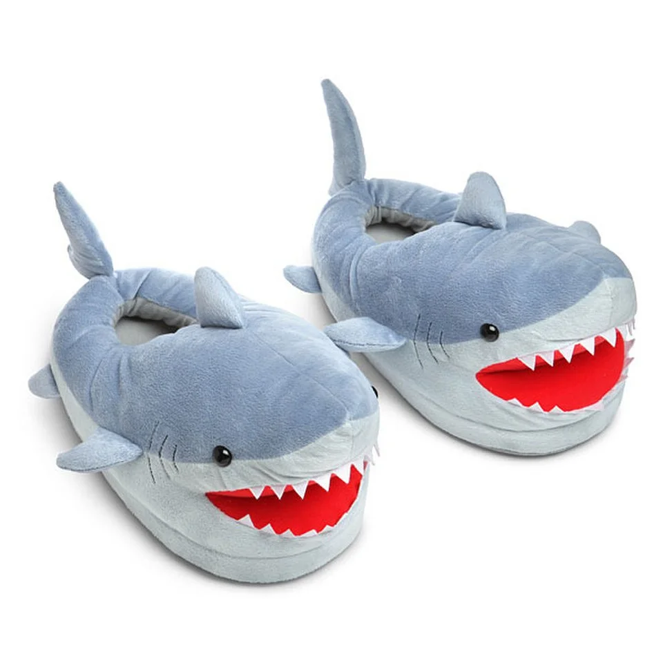 Think Geek Shark Plush Slippers Afbeelding 1