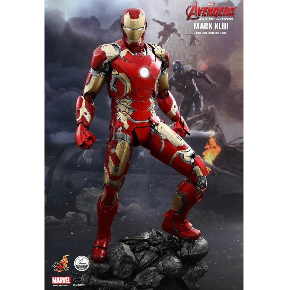 Hot Toys Marvel Age Of Ultron Iron Man Mark XLIII 1:4 Scale Figure Afbeelding 1