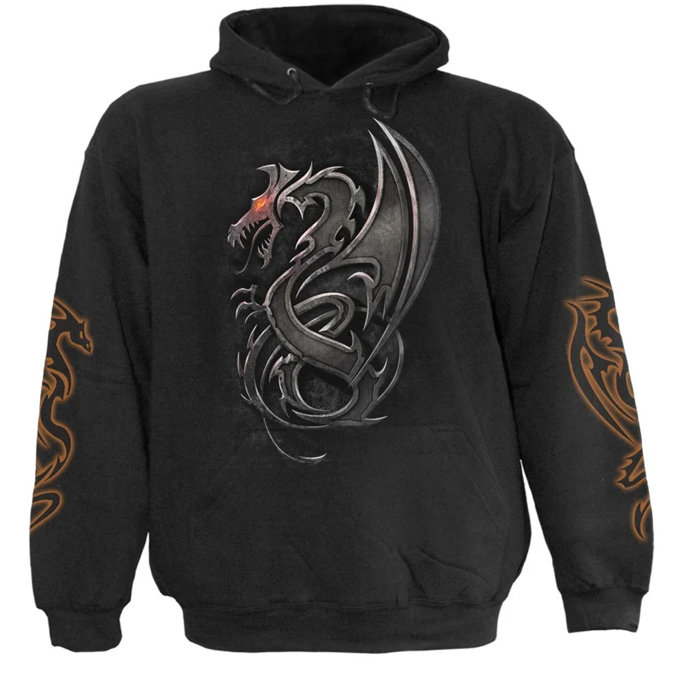 Spiral Men's DRAGON SLAYER Hoody - Black - L - Zwart Afbeelding 1