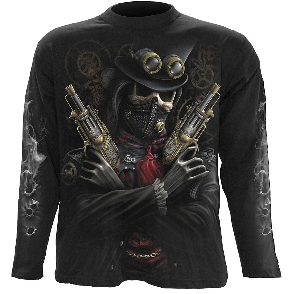 Spiral Men's STEAM PUNK BANDIT Long Sleeve T-Shirt - Black - M - Zwart Afbeelding 1