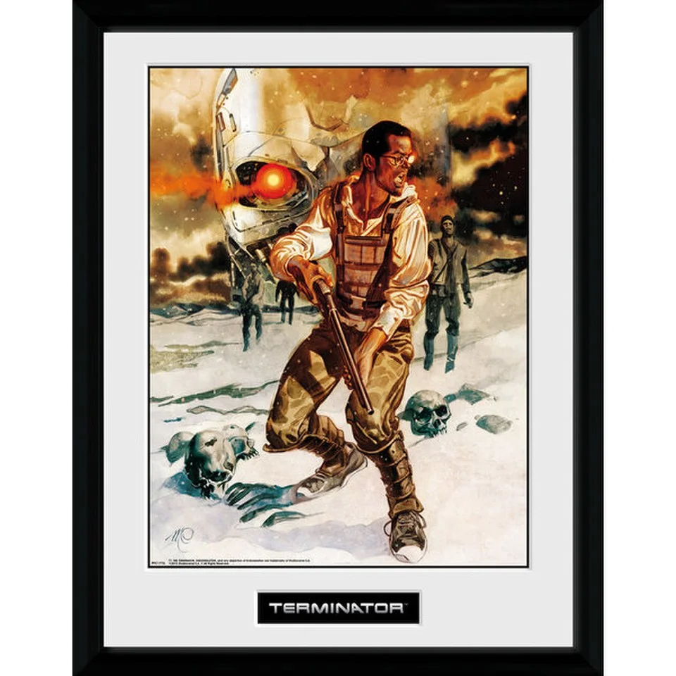 Terminator 2 Comic 5 - 16 Inch x 12 Inch Framed Photographic Afbeelding 1