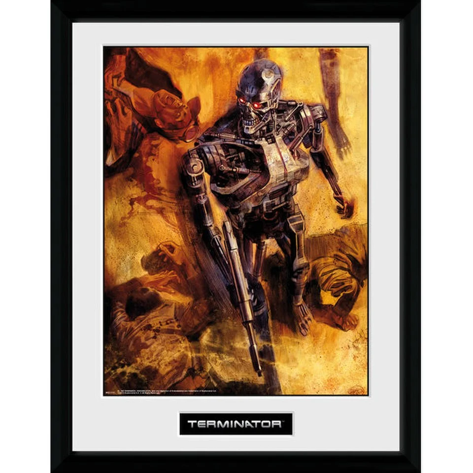 Terminator 2 Comic 4 - 16 Inch x 12 Inch Framed Photographic Afbeelding 1