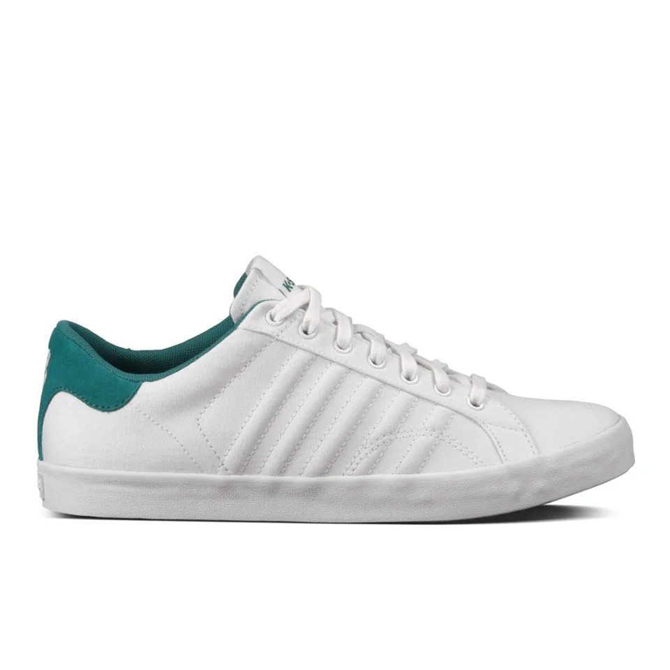 K-Swiss Men's Belmont Low Top Trainers - White - UK 6 - Wit Afbeelding 1