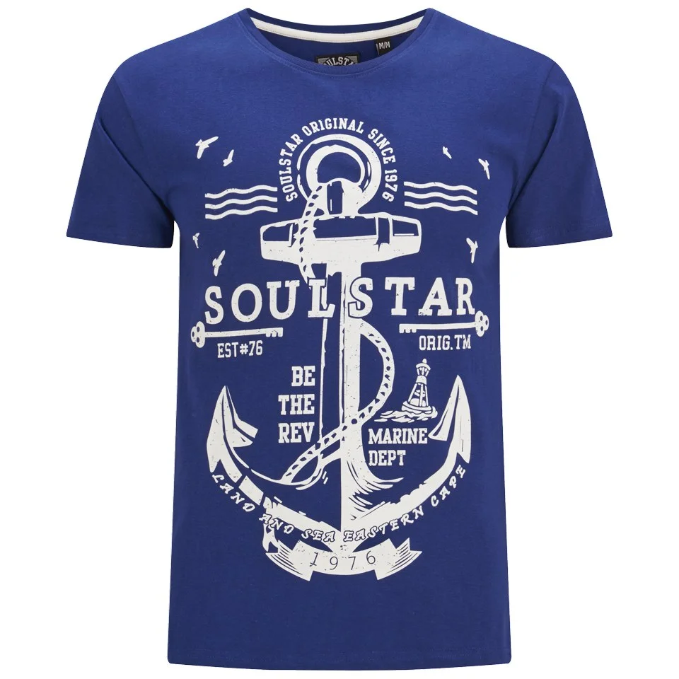Soul Star Men's Webster T-Shirt - Royal Mel - S - Blauw Afbeelding 1