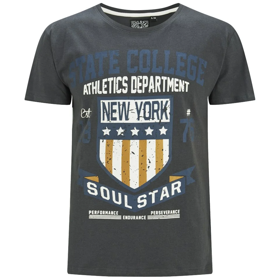 Soul Star Men's Falgone T-Shirt - Charcoal - S - Grijs Afbeelding 1