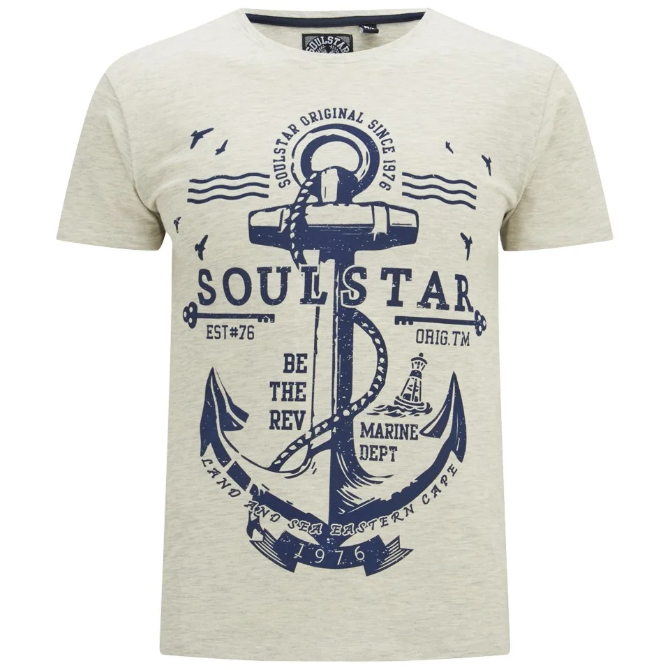 Soul Star Men's Webster T-Shirt - Oatmeal Mel - S - beige Afbeelding 1