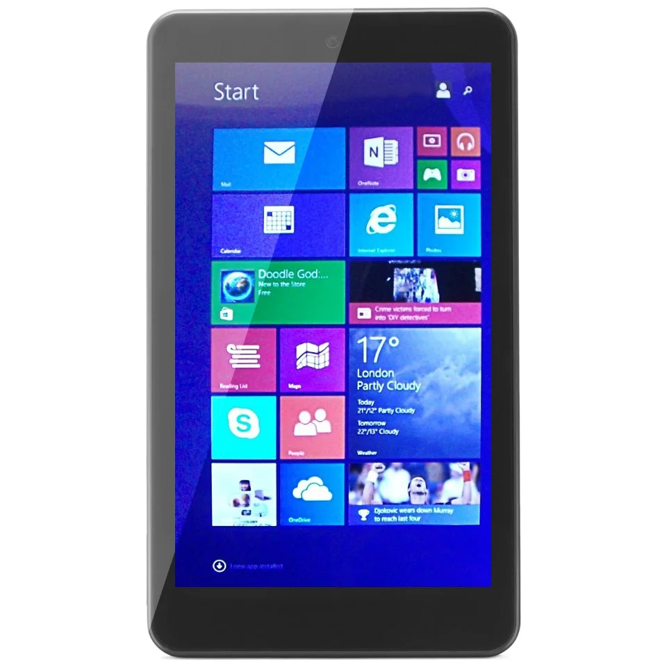 Hipstreet W7 (HS-7DTB34) 16GB 7 Inch Tablet - Black (Windows 8 and 1 Years Subscription of Office 365 Preloaded) Afbeelding 1